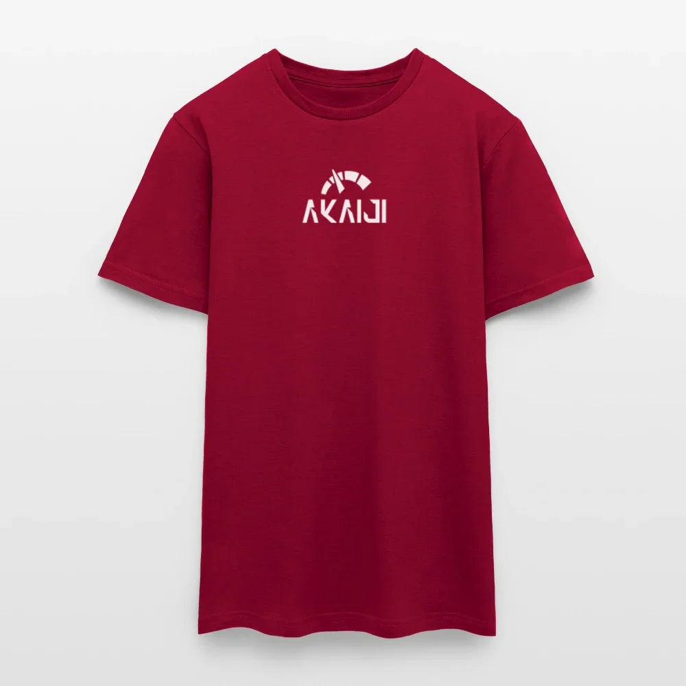 T-SHIRT HOMME AKAIJI LOGO BLANC - rouge brique