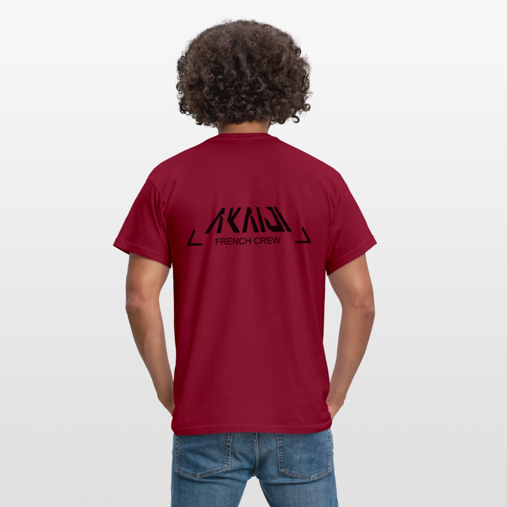 T-SHIRT HOMME AKAIJI LOGO NOIR - rouge brique