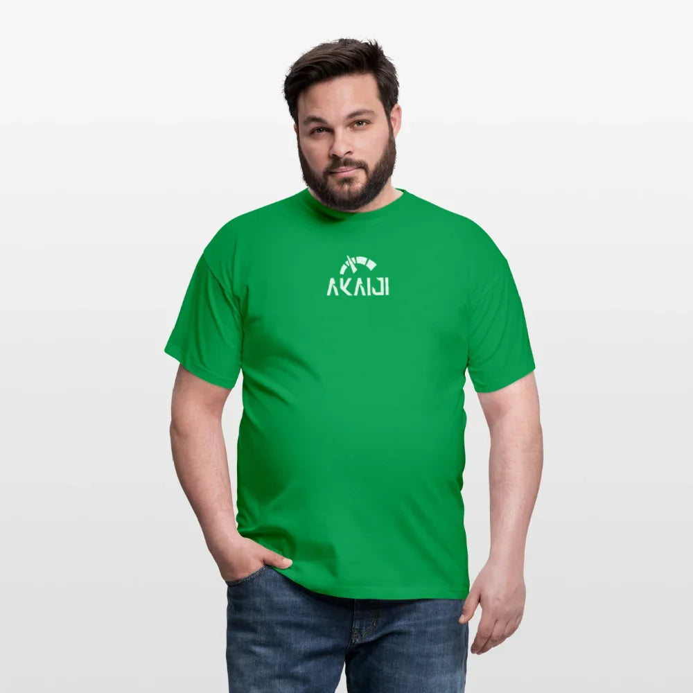 T-SHIRT HOMME AKAIJI LOGO BLANC - vert