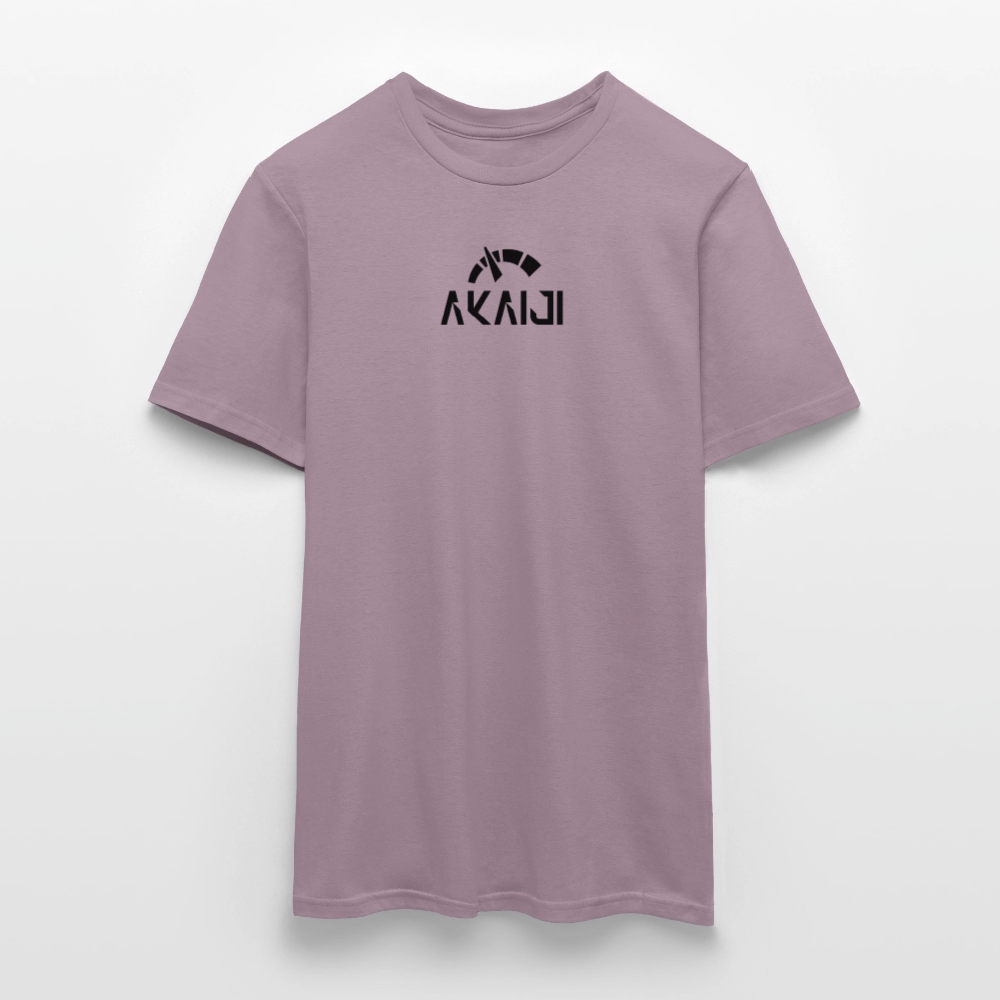 T-SHIRT HOMME AKAIJI LOGO NOIR - mauve gris 