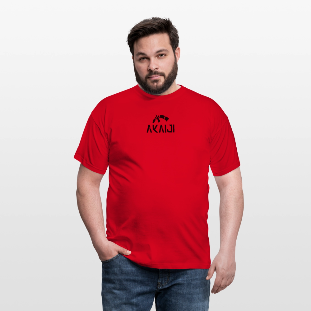 T-SHIRT HOMME AKAIJI LOGO NOIR - rouge