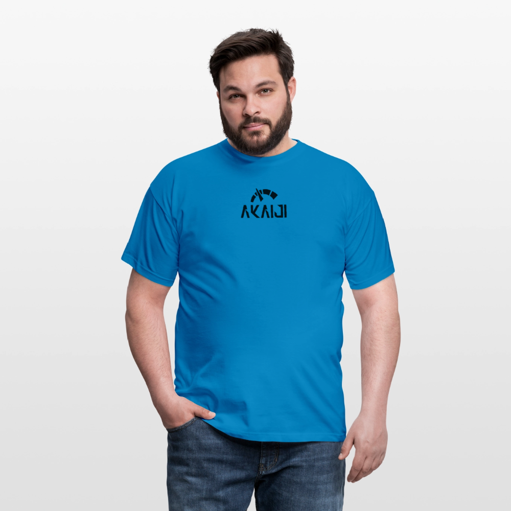 T-SHIRT HOMME AKAIJI LOGO NOIR - bleu royal