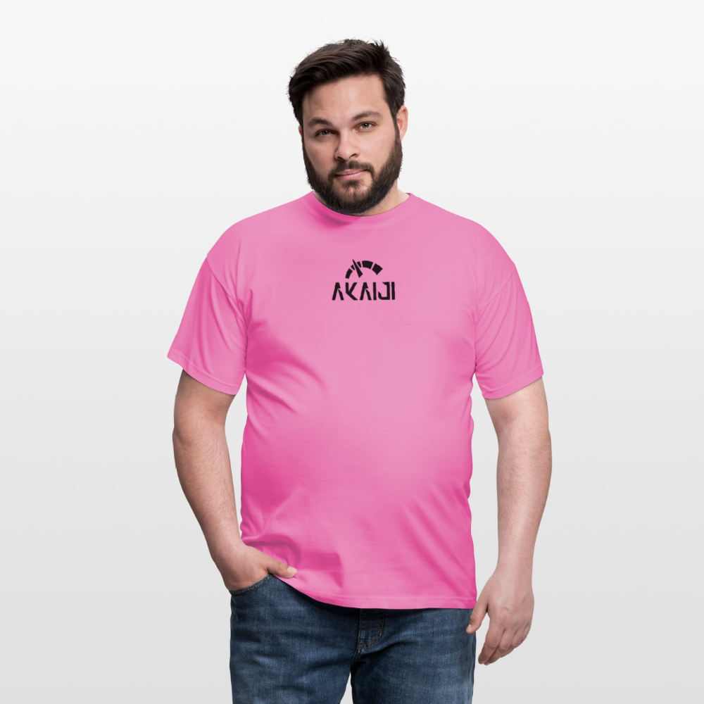 T-SHIRT HOMME AKAIJI LOGO NOIR - rose