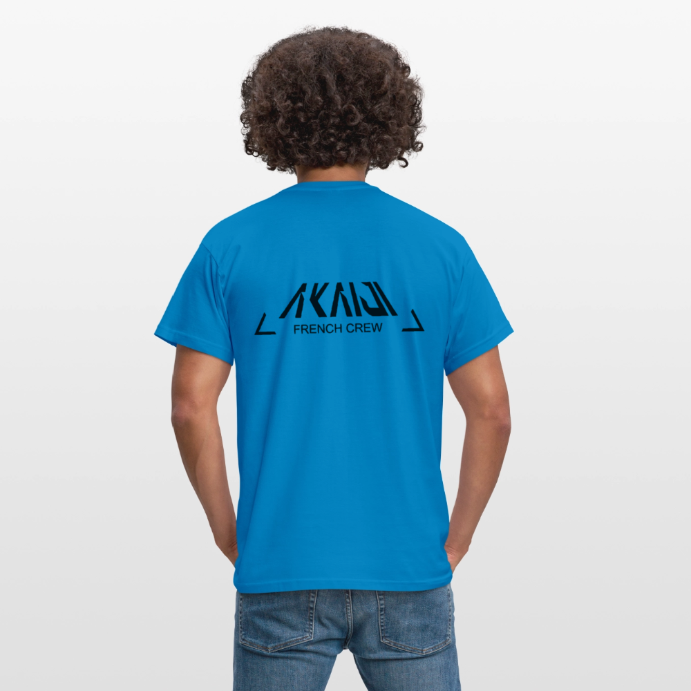 T-SHIRT HOMME AKAIJI LOGO NOIR - bleu royal