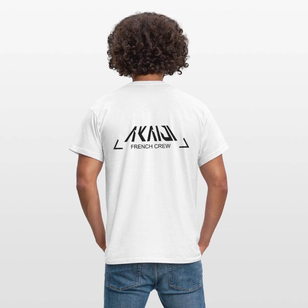 T-SHIRT HOMME AKAIJI LOGO NOIR - blanc