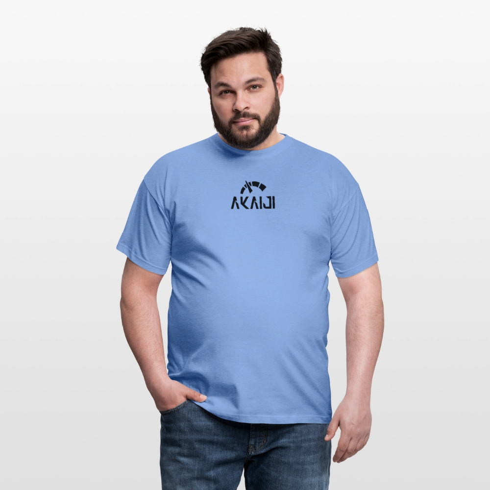 T-SHIRT HOMME AKAIJI LOGO NOIR - carolina blue