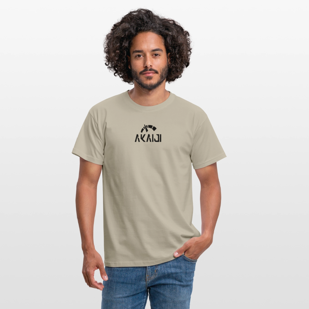 T-SHIRT HOMME AKAIJI LOGO NOIR - beige sable