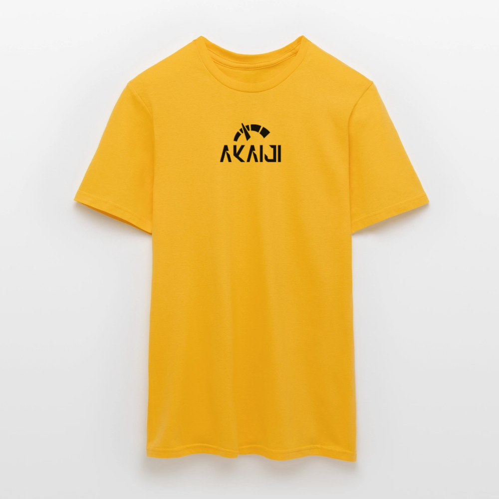 T-SHIRT HOMME AKAIJI LOGO NOIR - jaune