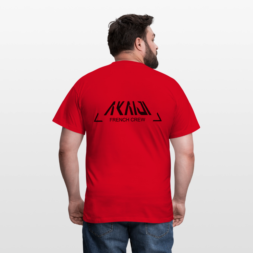 T-SHIRT HOMME AKAIJI LOGO NOIR - rouge