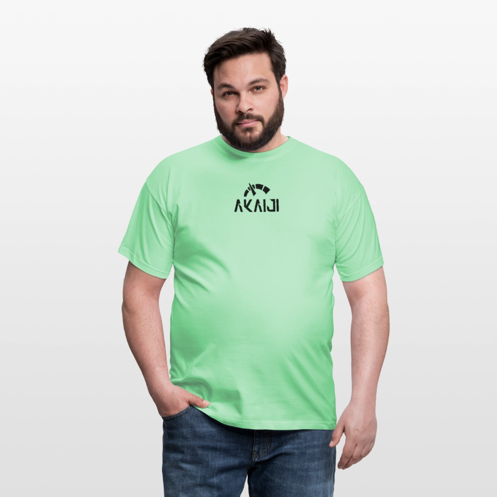 T-SHIRT HOMME AKAIJI LOGO NOIR - vert menthe