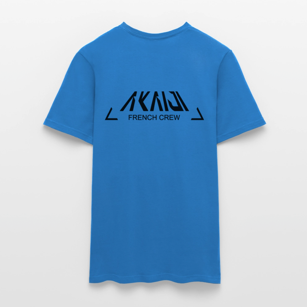 T-SHIRT HOMME AKAIJI LOGO NOIR - bleu royal