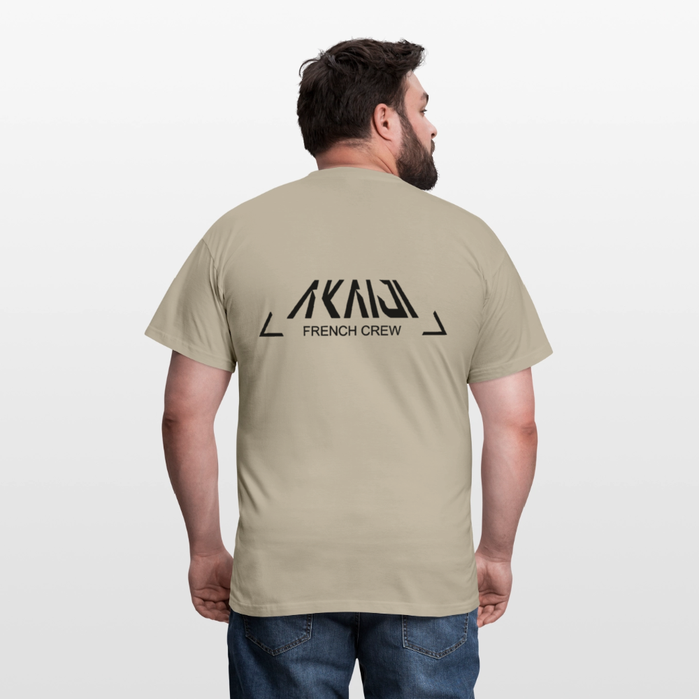 T-SHIRT HOMME AKAIJI LOGO NOIR - beige sable