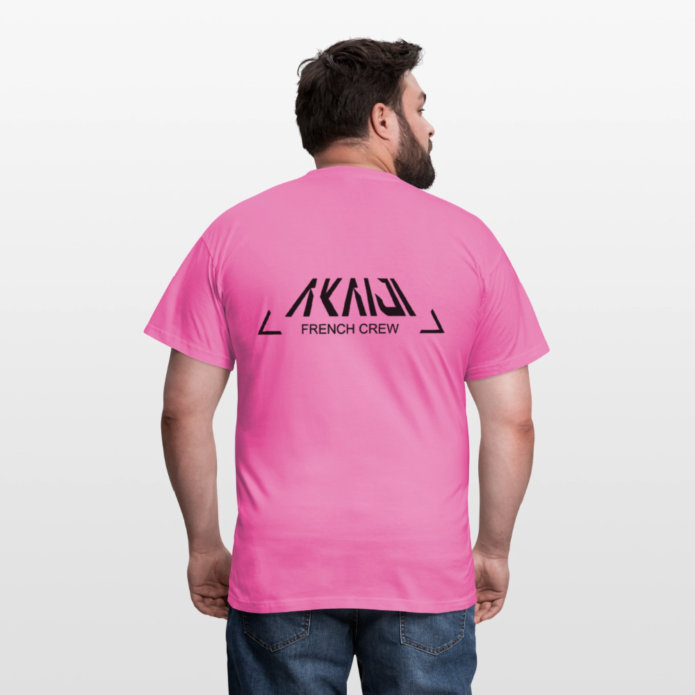 T-SHIRT HOMME AKAIJI LOGO NOIR - rose