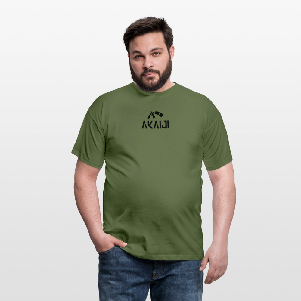 T-SHIRT HOMME AKAIJI LOGO NOIR - vert militaire