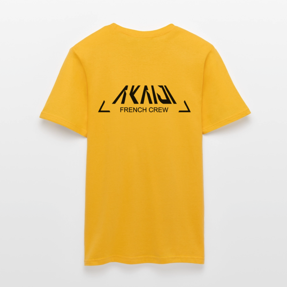 T-SHIRT HOMME AKAIJI LOGO NOIR - jaune