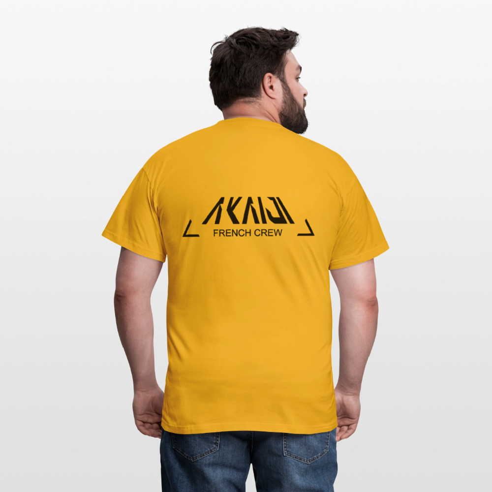 T-SHIRT HOMME AKAIJI LOGO NOIR - jaune