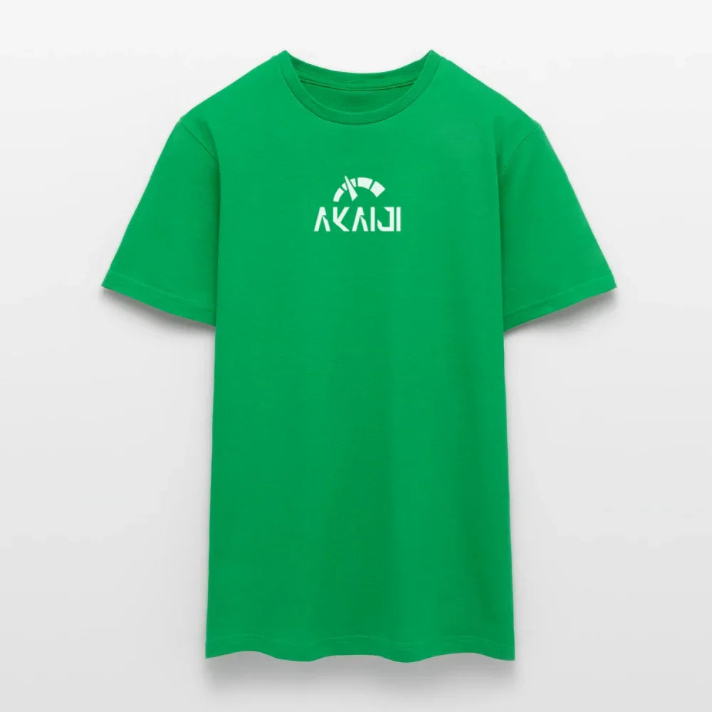 T-SHIRT HOMME AKAIJI LOGO BLANC - vert