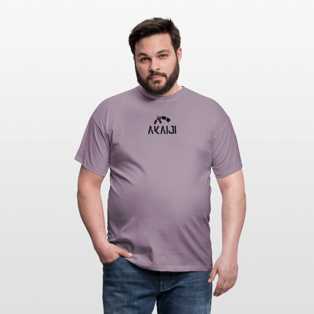 T-SHIRT HOMME AKAIJI LOGO NOIR - mauve gris 