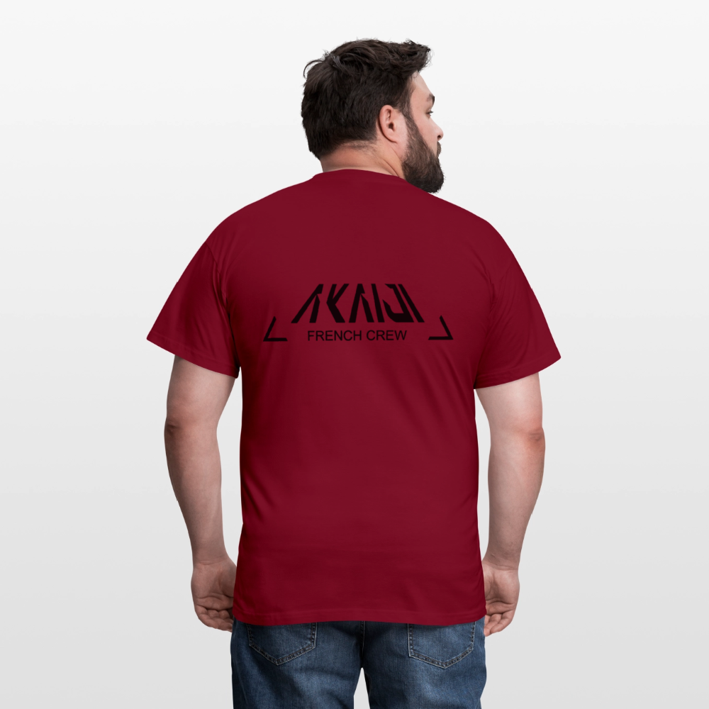 T-SHIRT HOMME AKAIJI LOGO NOIR - rouge brique
