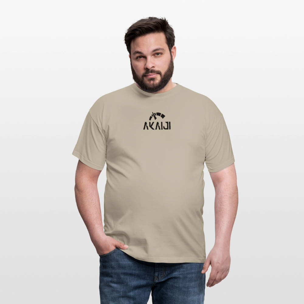 T-SHIRT HOMME AKAIJI LOGO NOIR - beige sable
