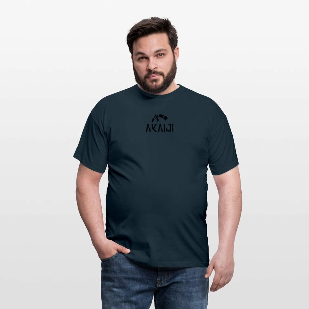 T-SHIRT HOMME AKAIJI LOGO NOIR - marine