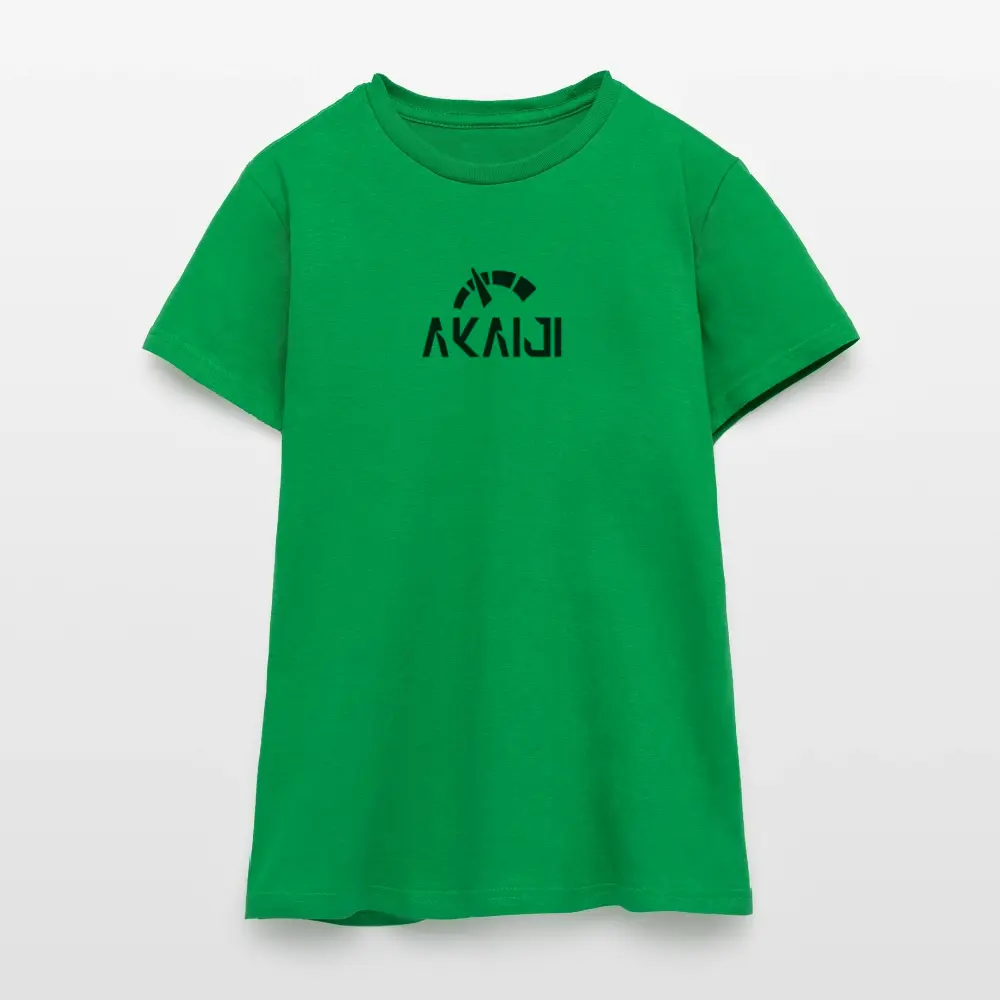 T-SHIRT FEMME AKAIJI LOGO NOIR - vert