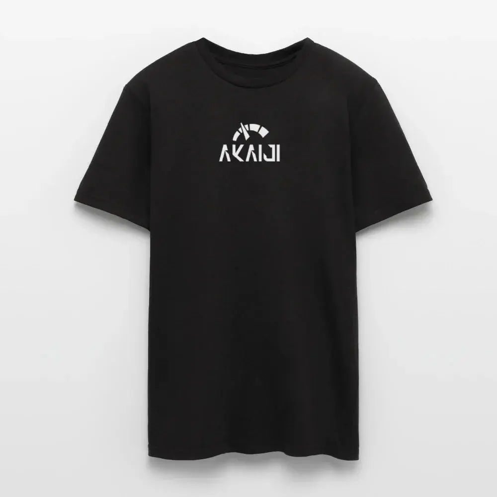 T-SHIRT HOMME AKAIJI LOGO BLANC - noir