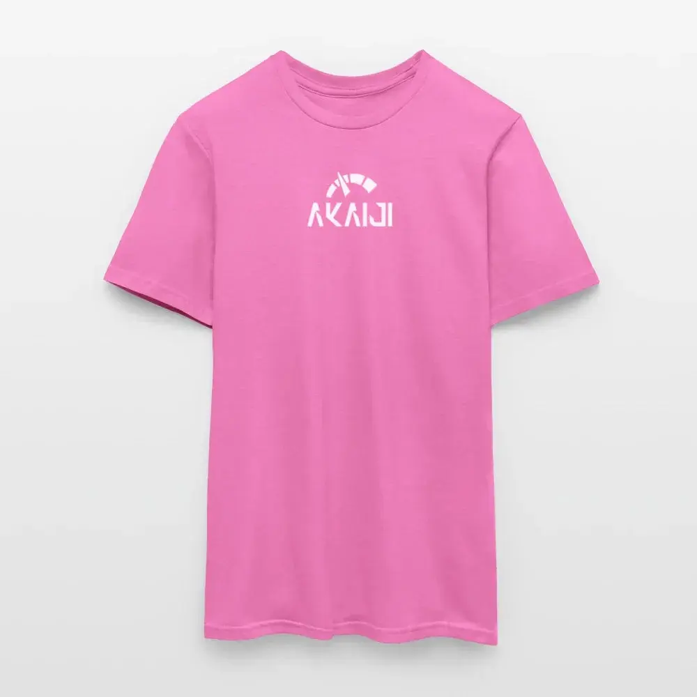 T-SHIRT HOMME AKAIJI LOGO BLANC - rose