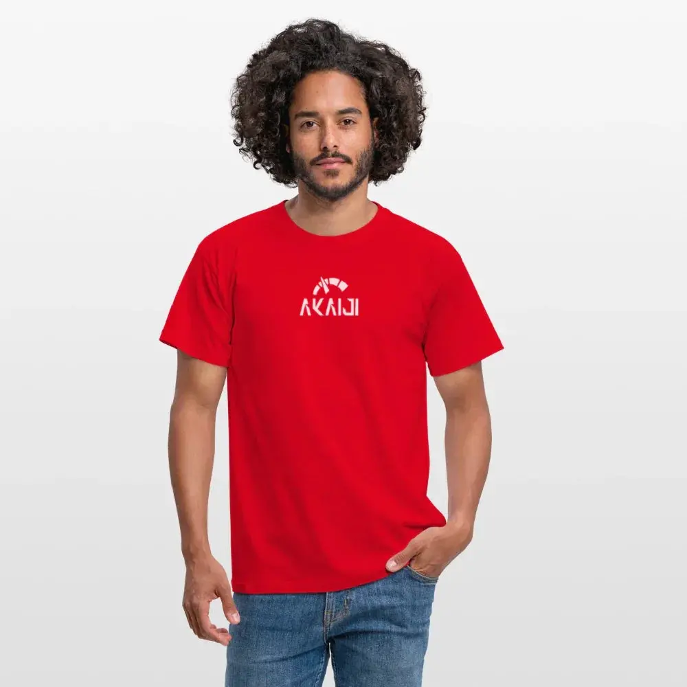 T-SHIRT HOMME AKAIJI LOGO BLANC - rouge
