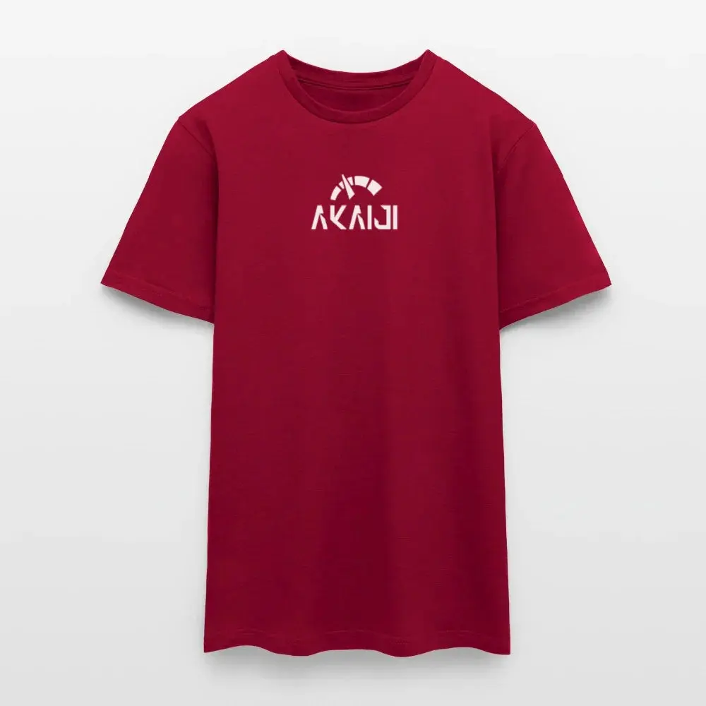 T-SHIRT HOMME AKAIJI LOGO BLANC - rouge brique