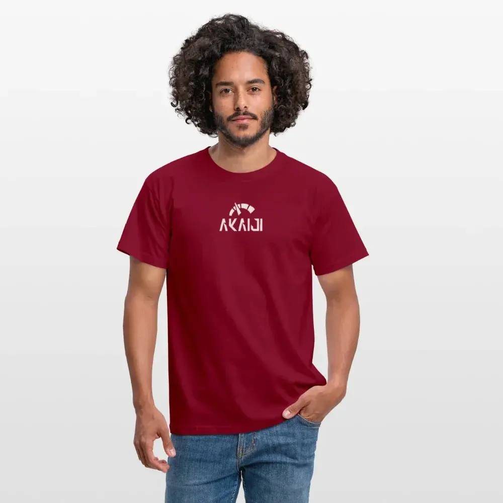 T-SHIRT HOMME AKAIJI LOGO BLANC - rouge brique