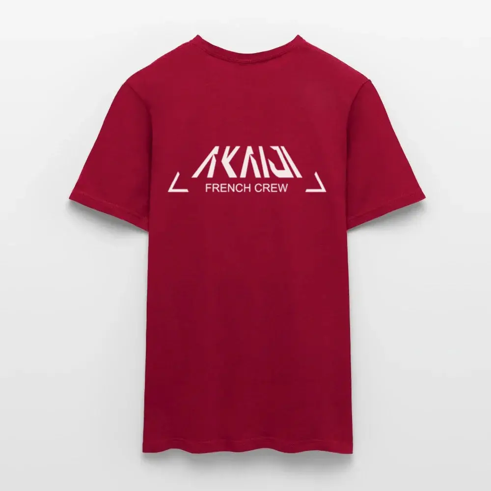 T-SHIRT HOMME AKAIJI LOGO BLANC - rouge brique