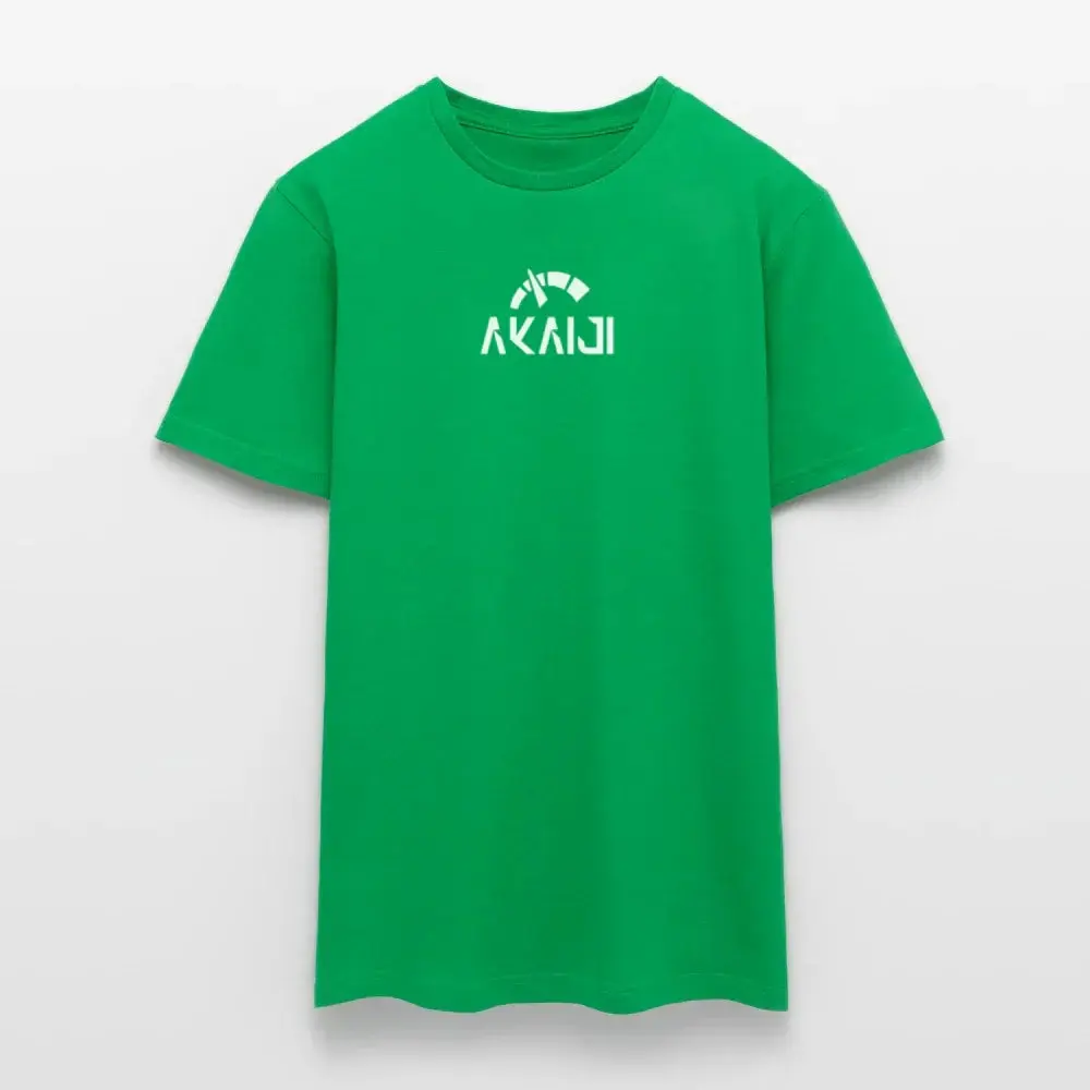 T-SHIRT HOMME AKAIJI LOGO BLANC - vert