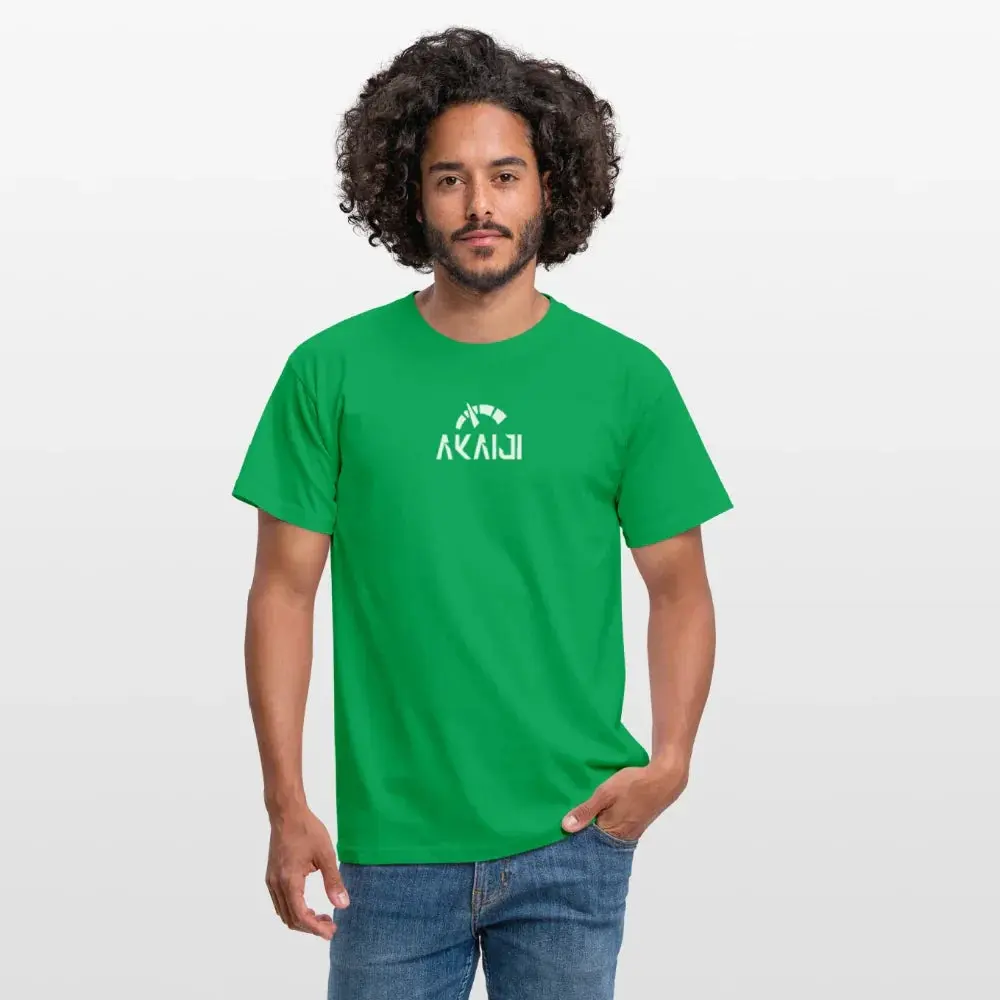 T-SHIRT HOMME AKAIJI LOGO BLANC - vert