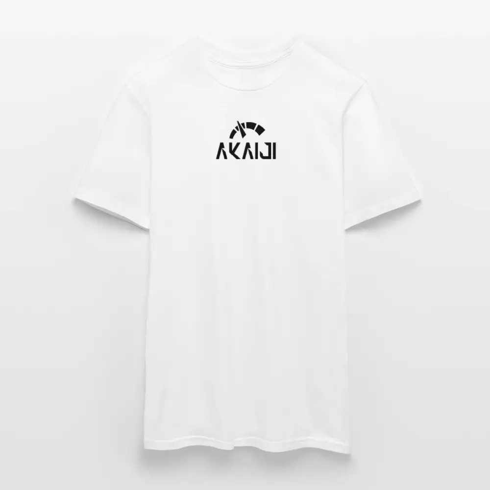 T-SHIRT HOMME AKAIJI LOGO NOIR - blanc