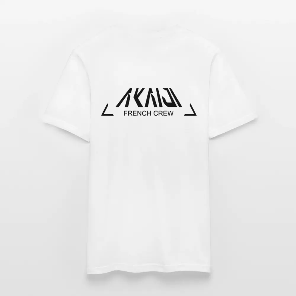 T-SHIRT HOMME AKAIJI LOGO NOIR - blanc