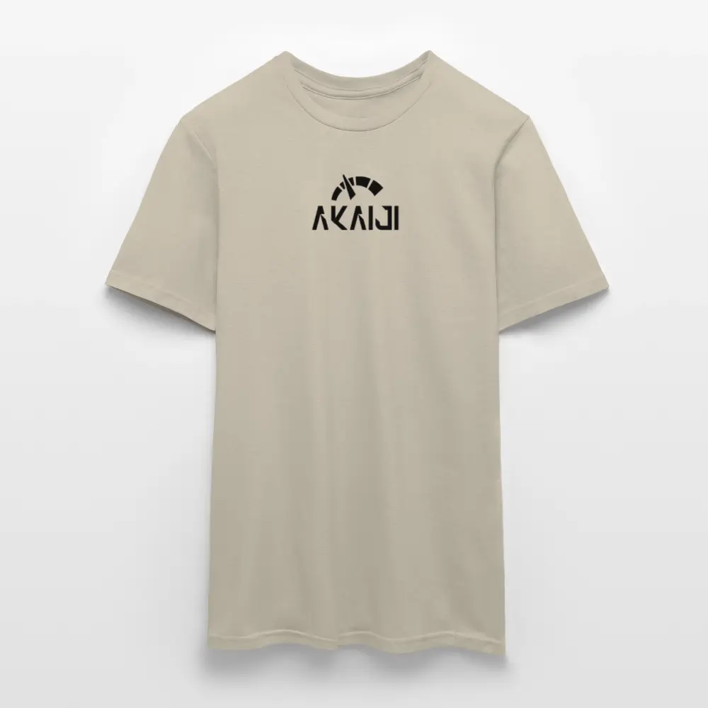 T-SHIRT HOMME AKAIJI LOGO NOIR - beige sable