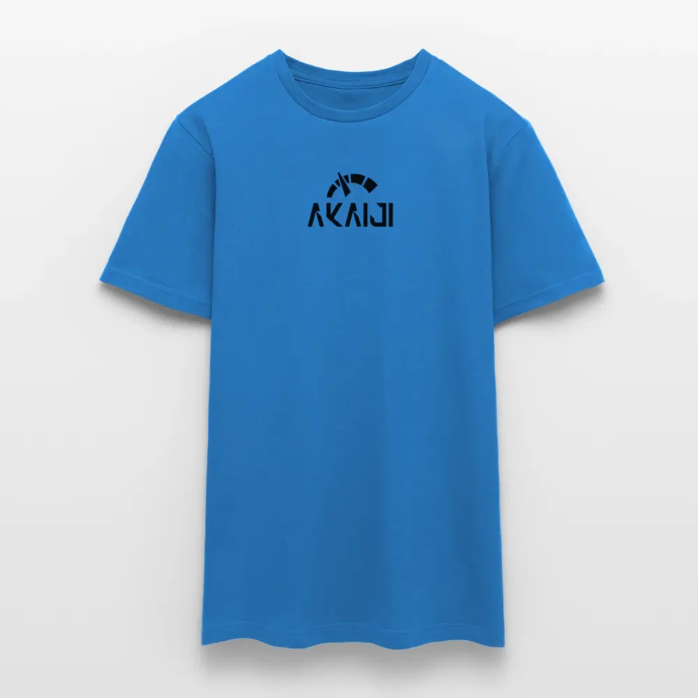 T-SHIRT HOMME AKAIJI LOGO NOIR - bleu royal