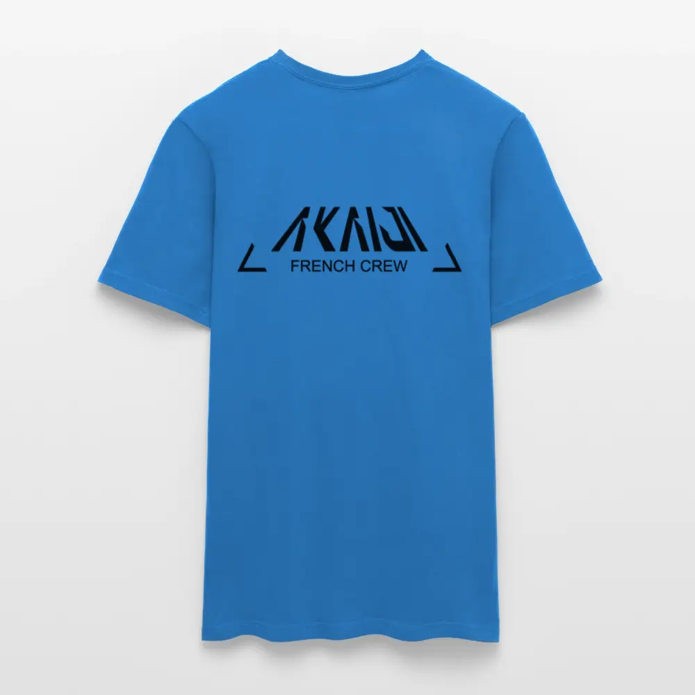 T-SHIRT HOMME AKAIJI LOGO NOIR - bleu royal