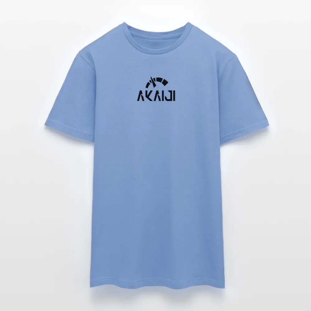 T-SHIRT HOMME AKAIJI LOGO NOIR - carolina blue