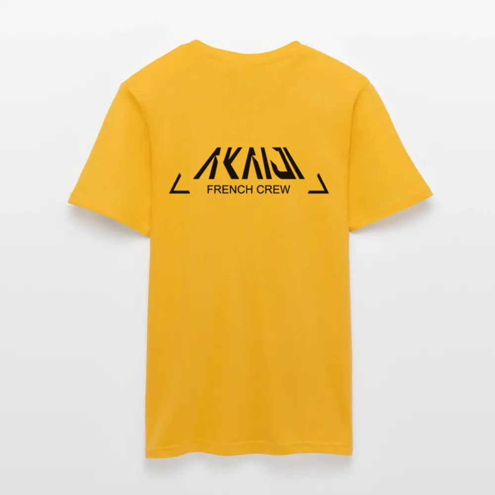 T-SHIRT HOMME AKAIJI LOGO NOIR - jaune