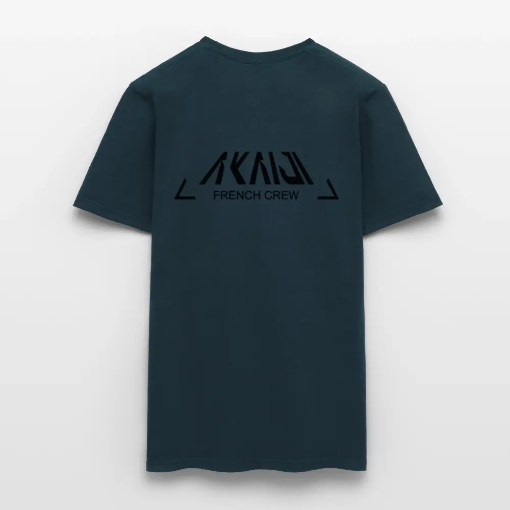 T-SHIRT HOMME AKAIJI LOGO NOIR - marine