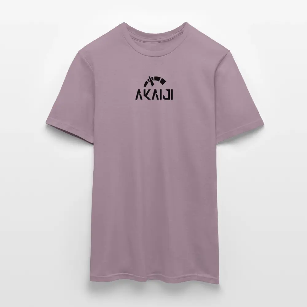 T-SHIRT HOMME AKAIJI LOGO NOIR - mauve gris 