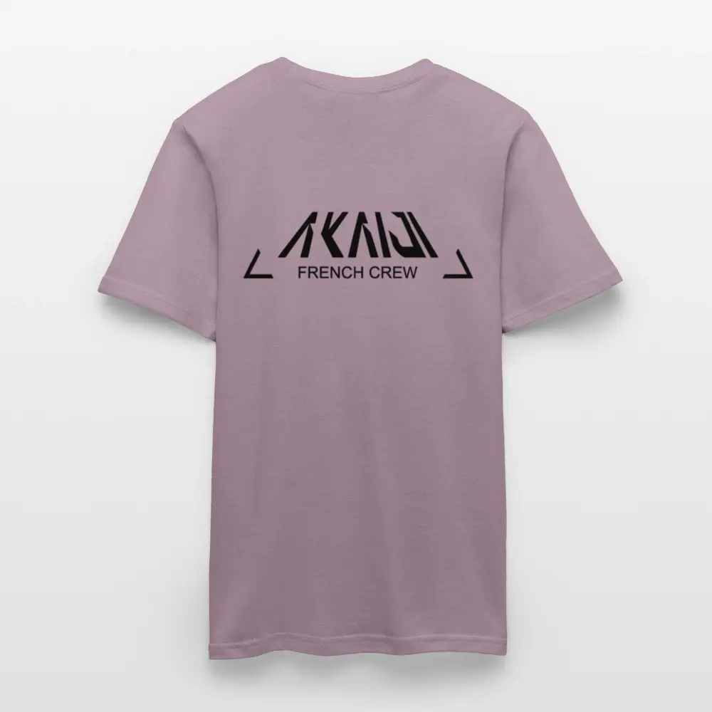 T-SHIRT HOMME AKAIJI LOGO NOIR - mauve gris 