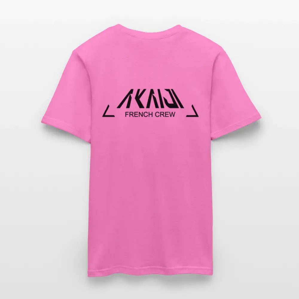 T-SHIRT HOMME AKAIJI LOGO NOIR - rose