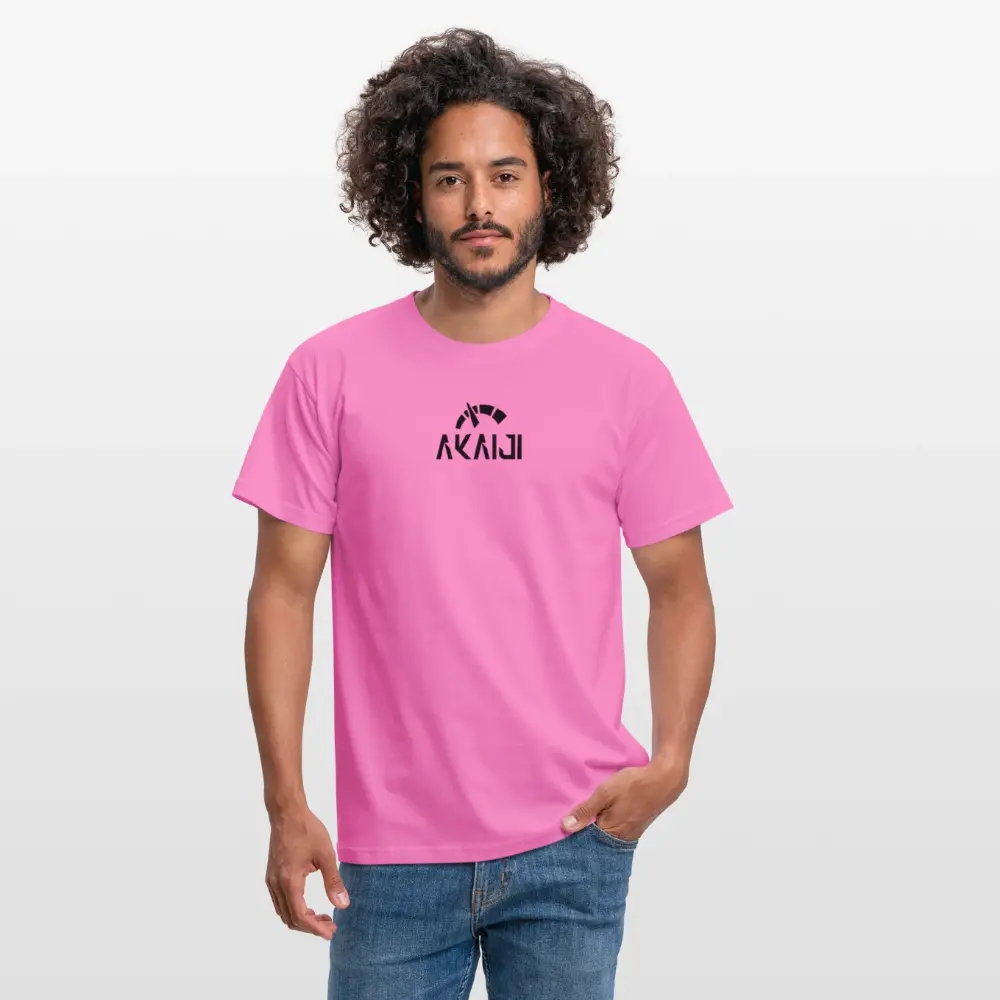 T-SHIRT HOMME AKAIJI LOGO NOIR - rose