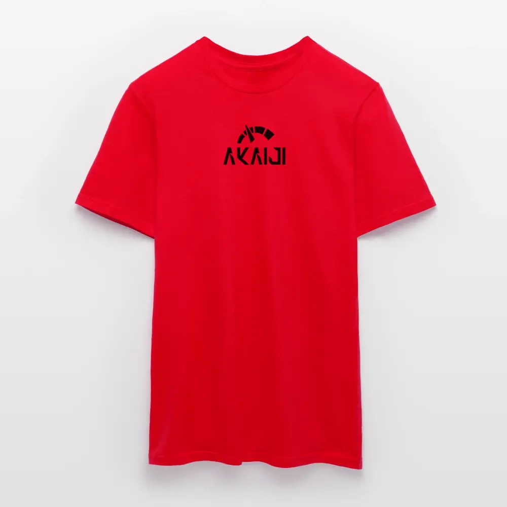 T-SHIRT HOMME AKAIJI LOGO NOIR - rouge
