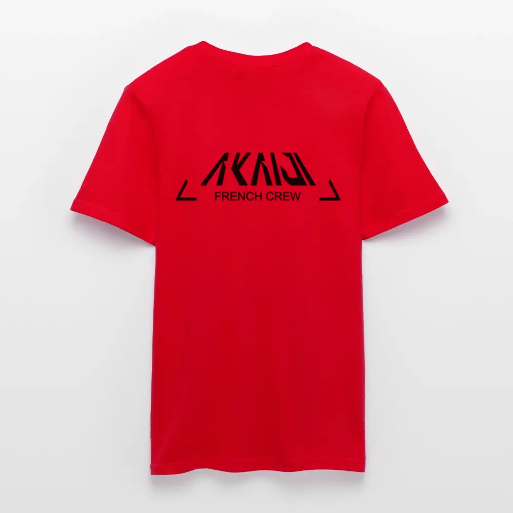 T-SHIRT HOMME AKAIJI LOGO NOIR - rouge