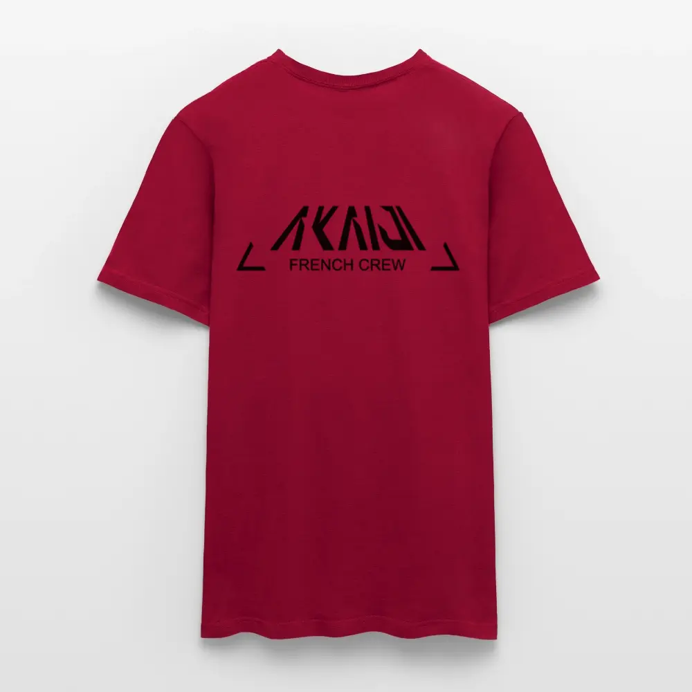 T-SHIRT HOMME AKAIJI LOGO NOIR - rouge brique