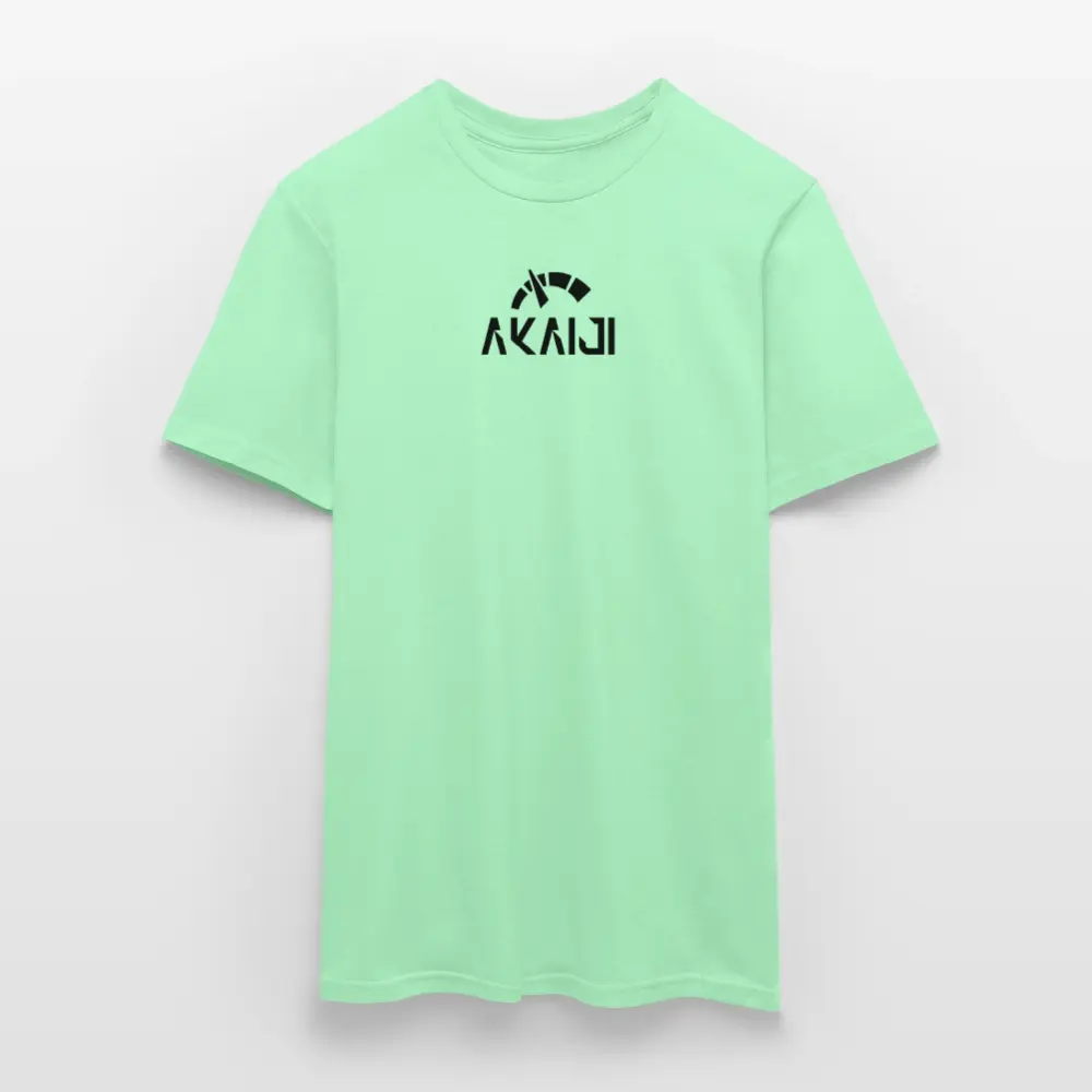 T-SHIRT HOMME AKAIJI LOGO NOIR - vert menthe